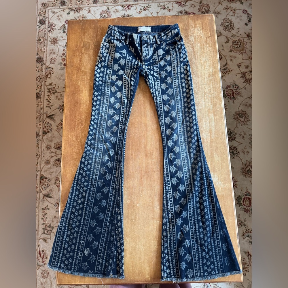 Free People Printed Jeans